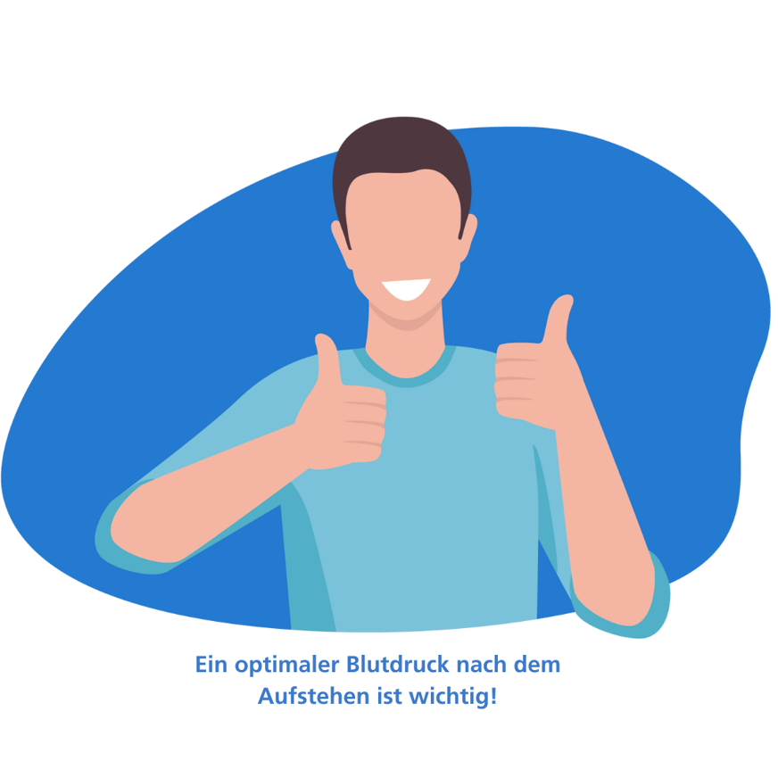 Mann zeigt Daumen hoch